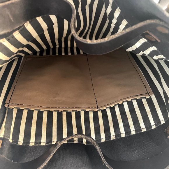 Awl Snap Canvas Leather Tote - Picture 3 of 7